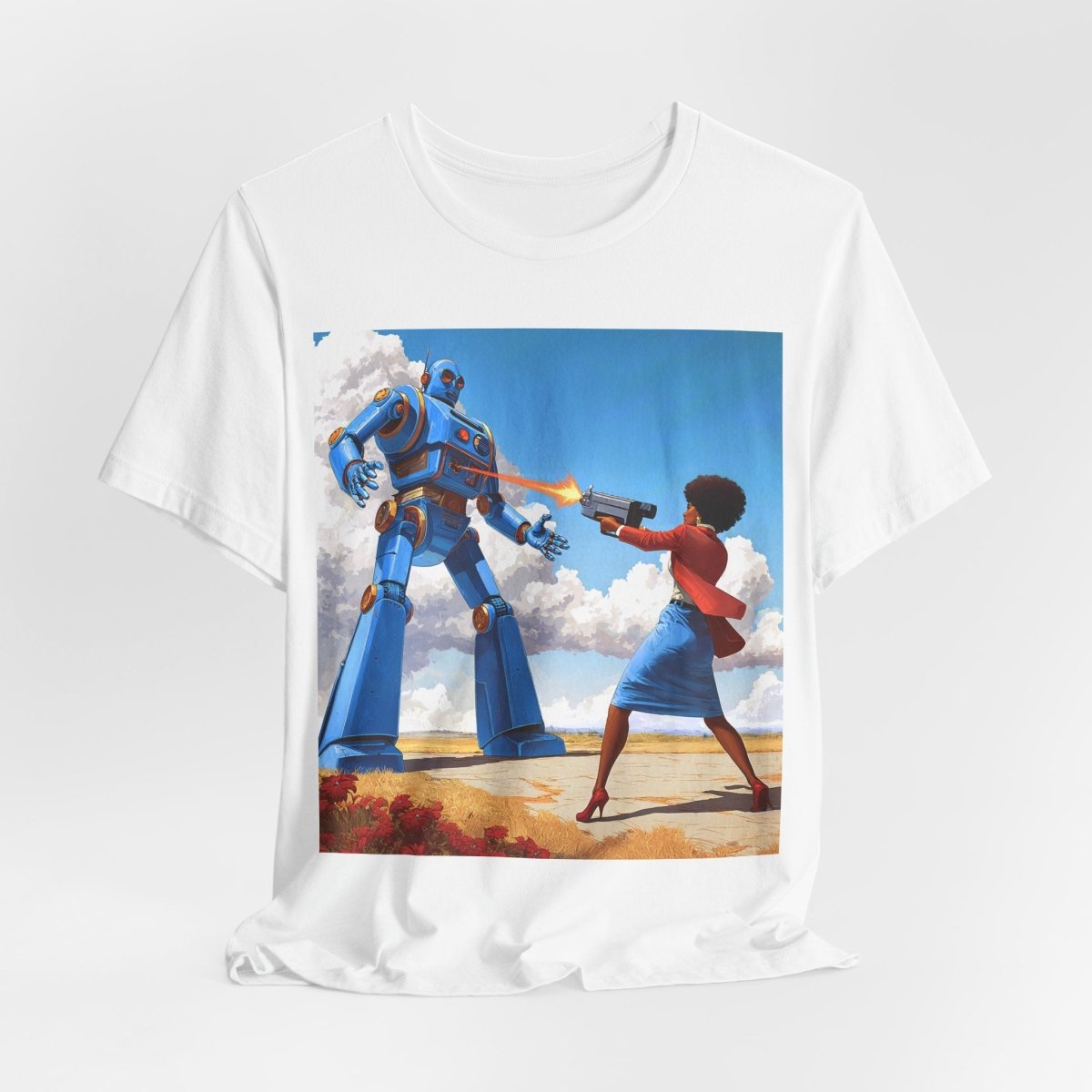 Bot Battle Babe Shirt - Afrocentric Art by The Trini Gee