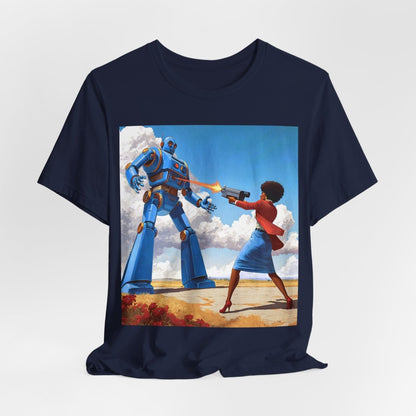 Bot Battle Babe Shirt - Afrocentric Art by The Trini Gee