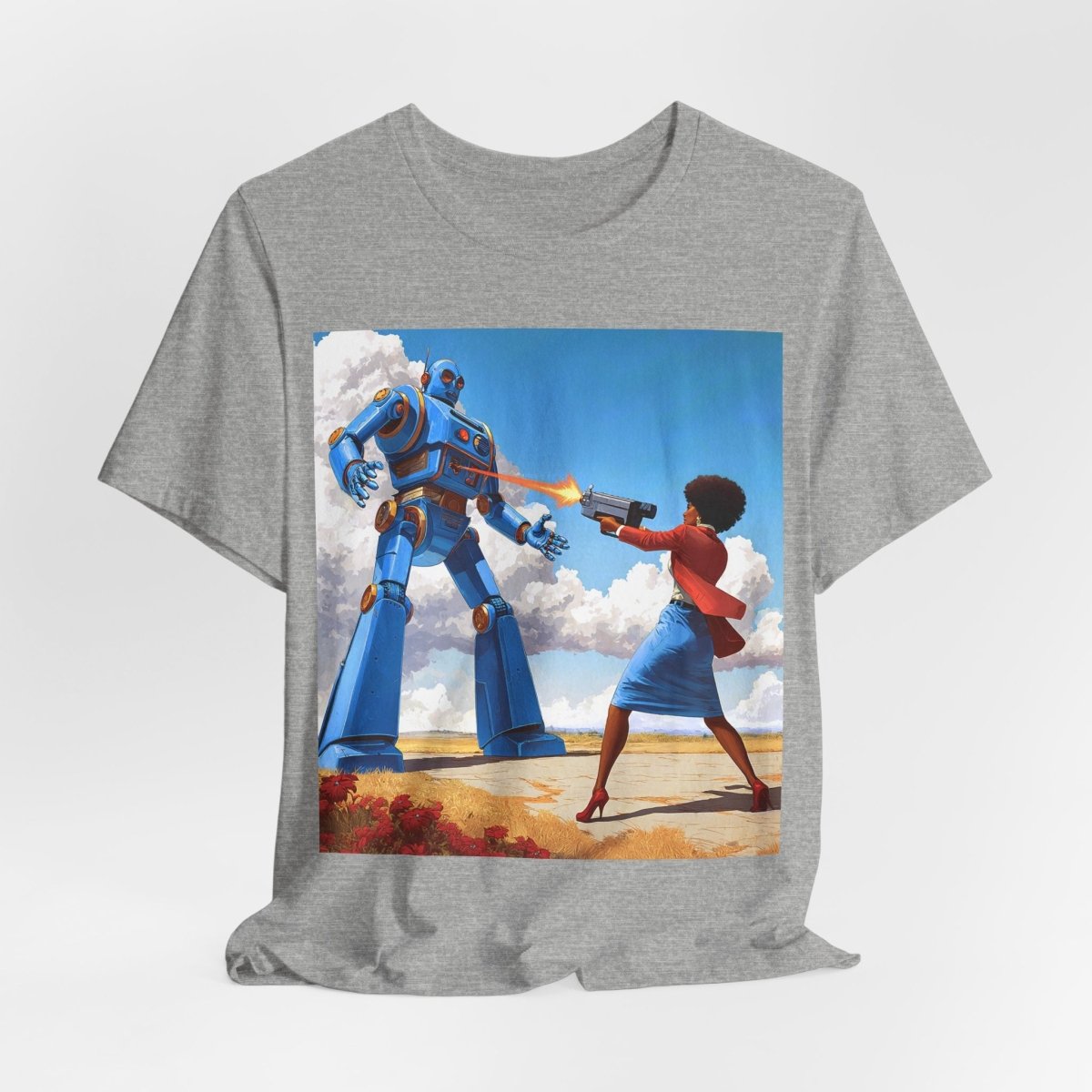 Bot Battle Babe Shirt - Afrocentric Art by The Trini Gee