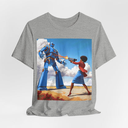 Bot Battle Babe Shirt - Afrocentric Art by The Trini Gee