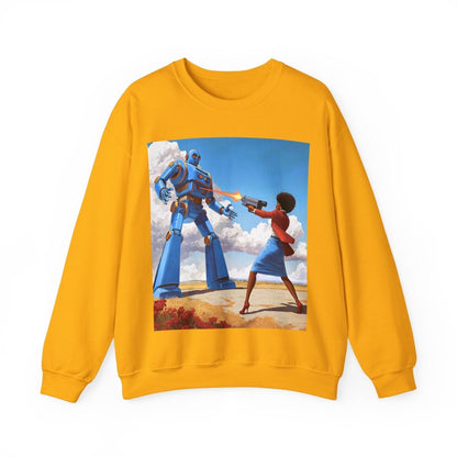 Bot Battle Babe Sweatshirt - Afrocentric Art by The Trini Gee