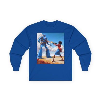 Bot Battle Long Sleeve Shirt - Afrocentric Art by The Trini Gee