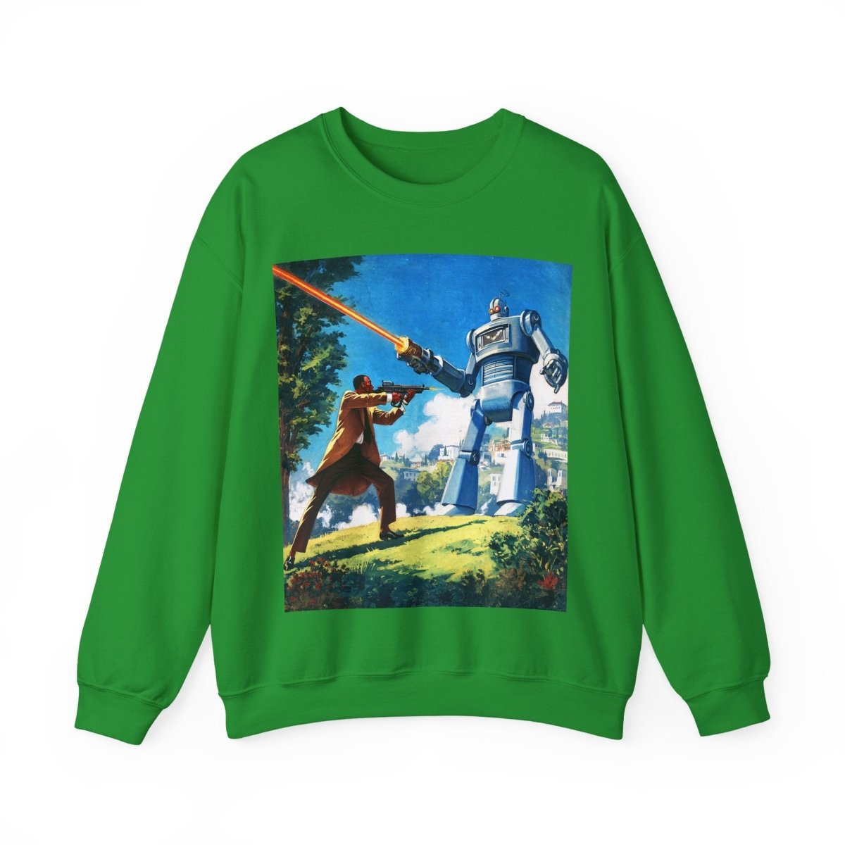 Bot Battle Sweatshirt - Afrocentric Art by The Trini Gee