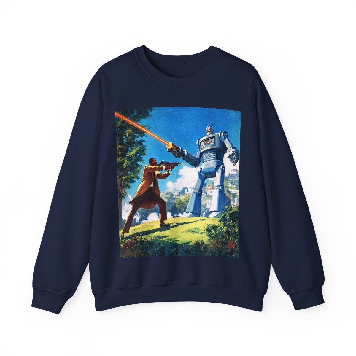 Bot Battle Sweatshirt - Afrocentric Art by The Trini Gee