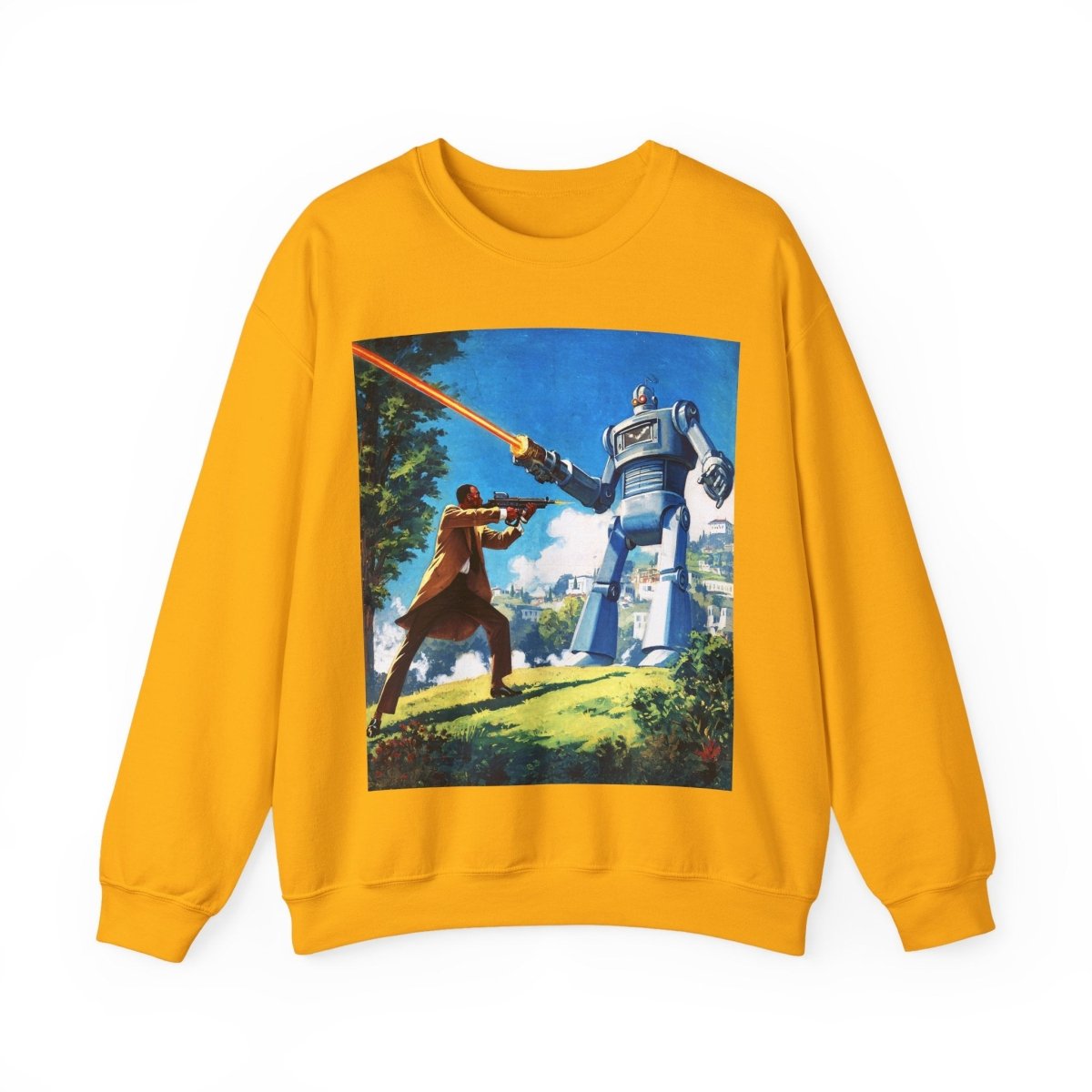 Bot Battle Sweatshirt - Afrocentric Art by The Trini Gee