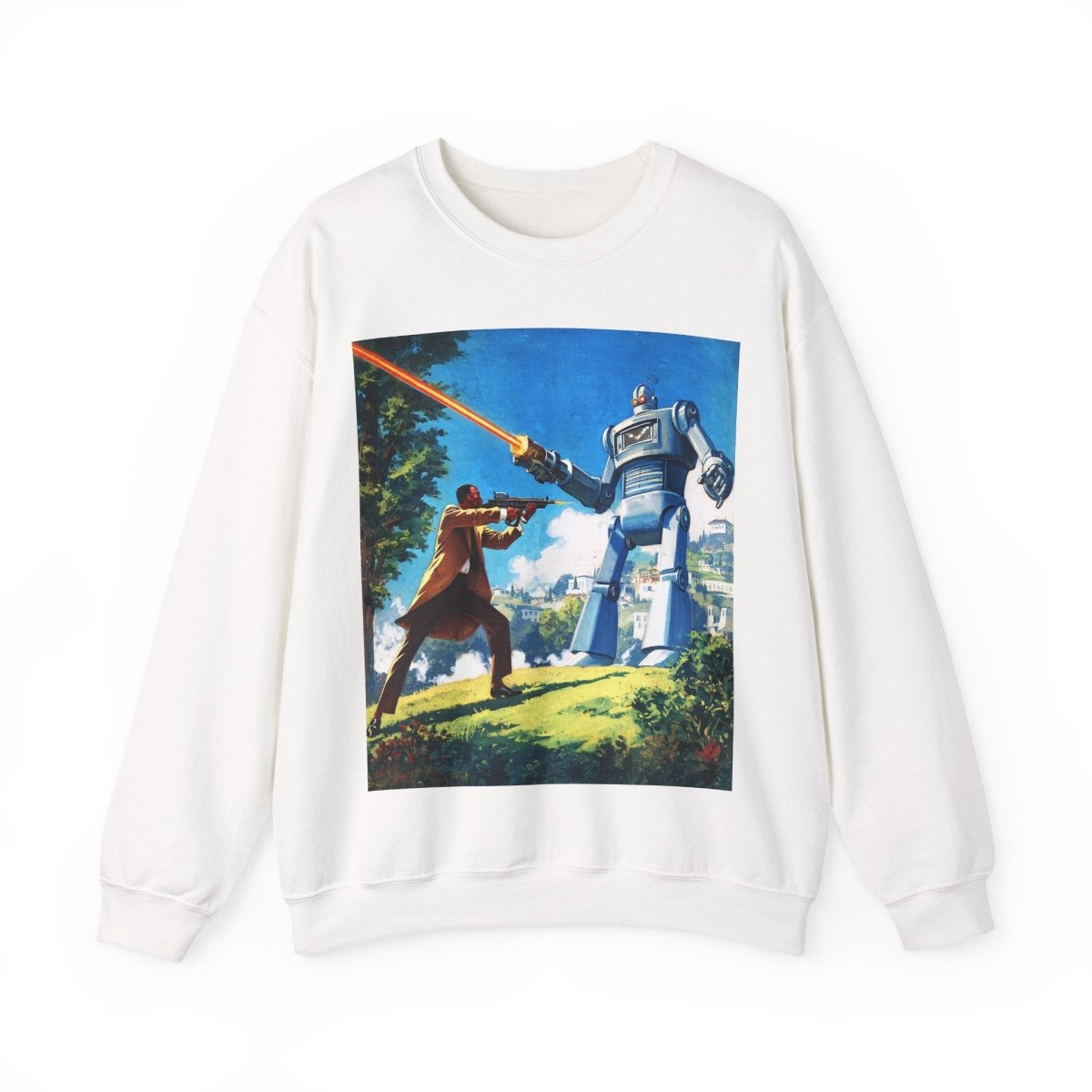 Bot Battle Sweatshirt - Afrocentric Art by The Trini Gee