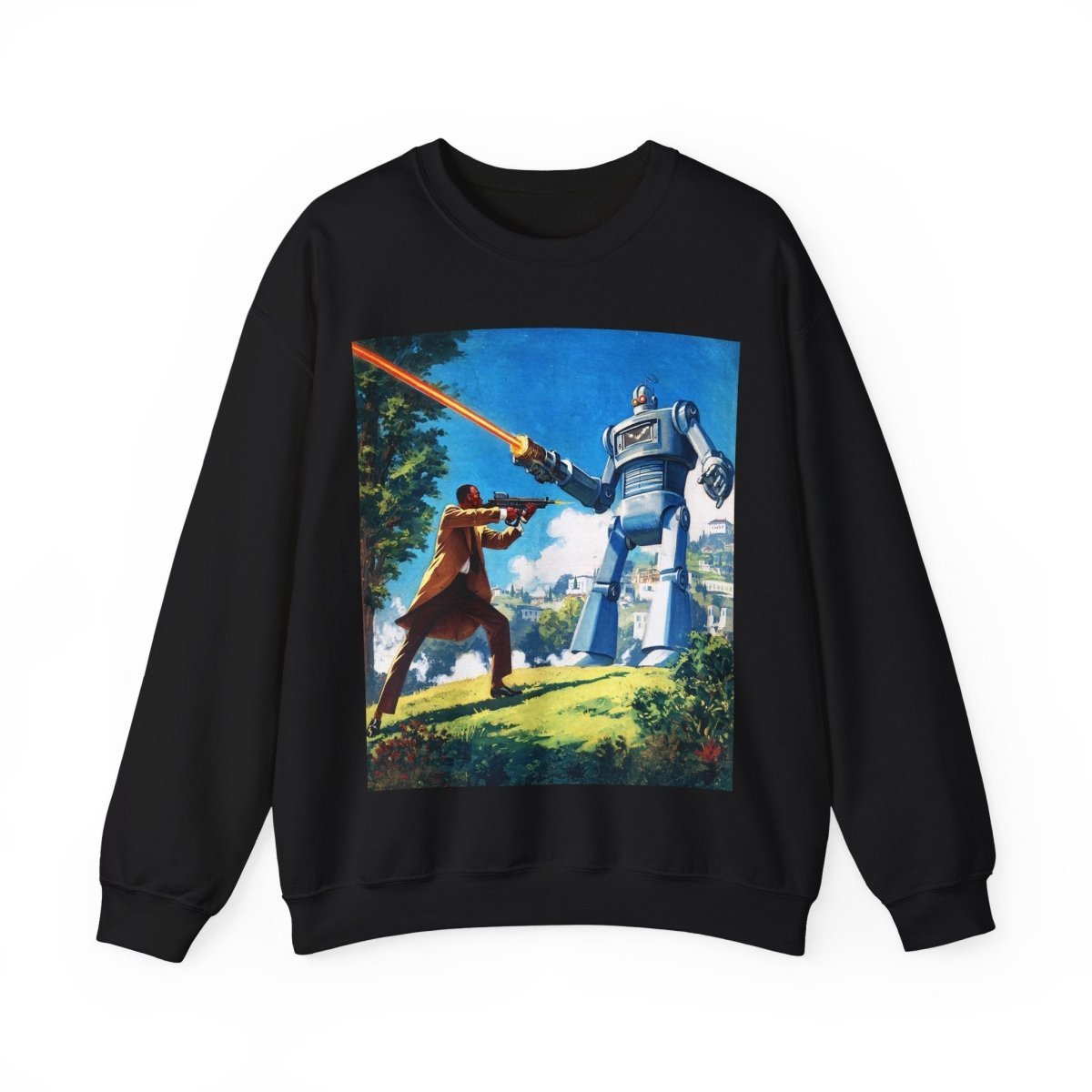 Bot Battle Sweatshirt - Afrocentric Art by The Trini Gee