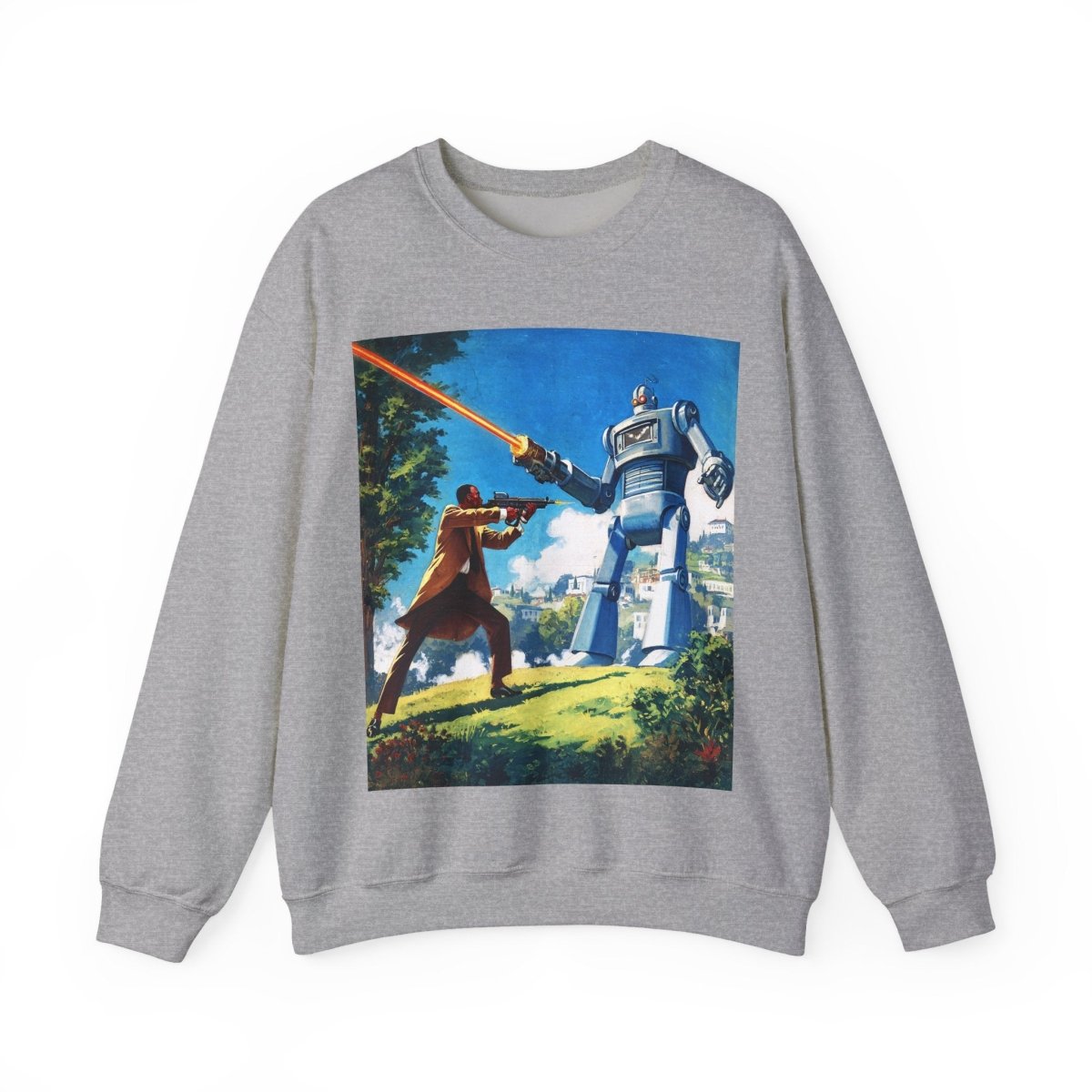 Bot Battle Sweatshirt - Afrocentric Art by The Trini Gee
