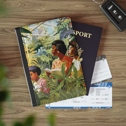 Botanical Garden Passport Cover - Afrocentric Art by The Trini Gee