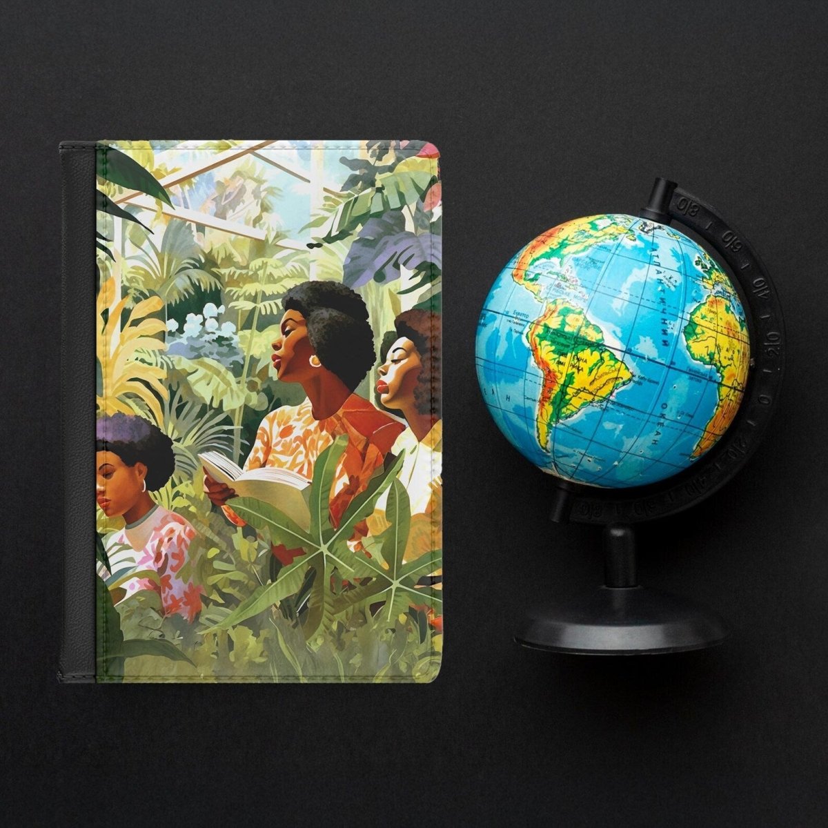 Botanical Garden Passport Cover - Afrocentric Art by The Trini Gee