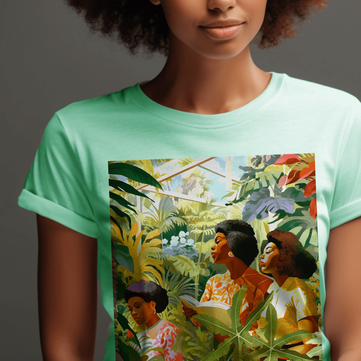 Botanical Garden Shirt - Afrocentric Art by The Trini Gee