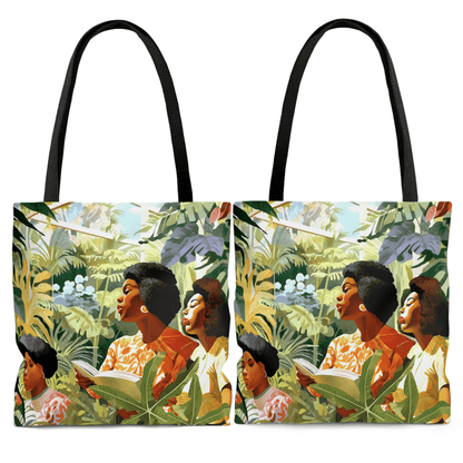 Botanical Garden Tote Bag - Afrocentric Art by The Trini Gee