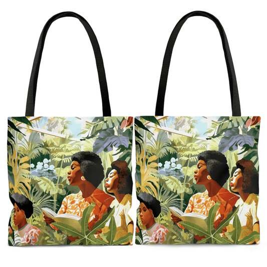Botanical Garden Tote Bag - Afrocentric Art by The Trini Gee