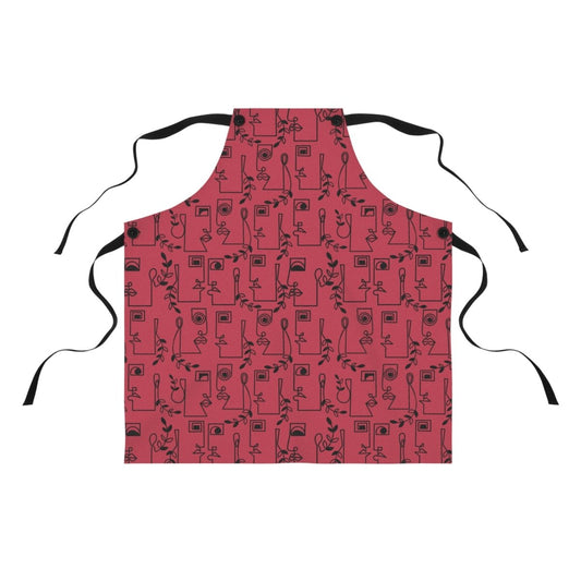 Botanical Line Faces Apron - The Trini Gee