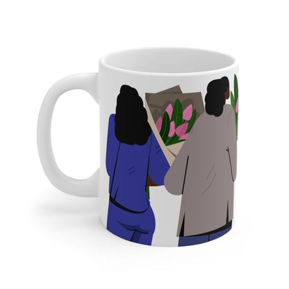 Bouquet Women Mug - Afrocentric Art by The Trini Gee