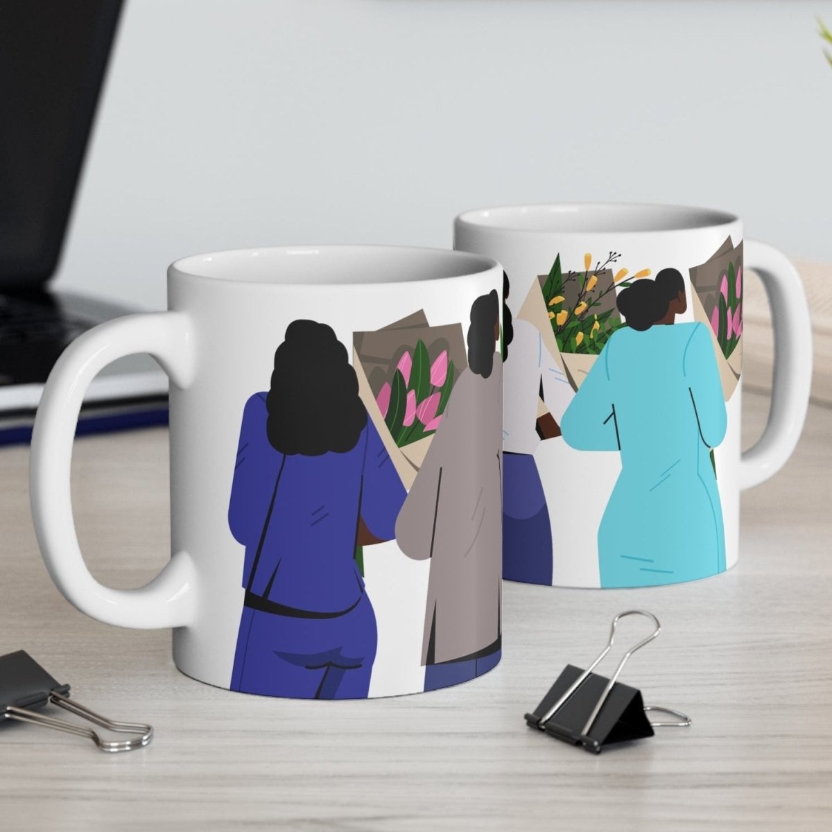 Bouquet Women Mug - Afrocentric Art by The Trini Gee
