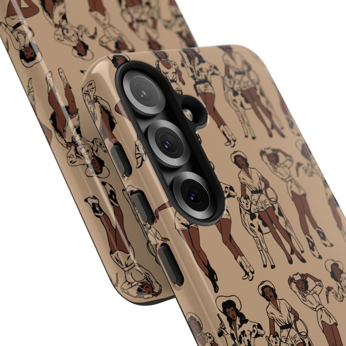 Brown Cowgirls Phone Case - Afrocentric Art by The Trini Gee