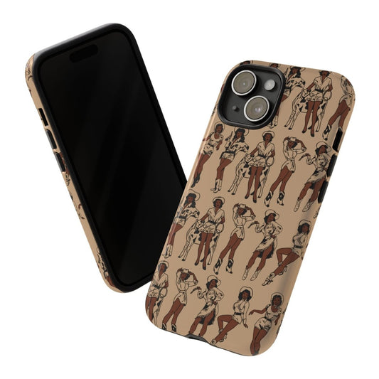 Brown Cowgirls Phone Case - Afrocentric Art by The Trini Gee