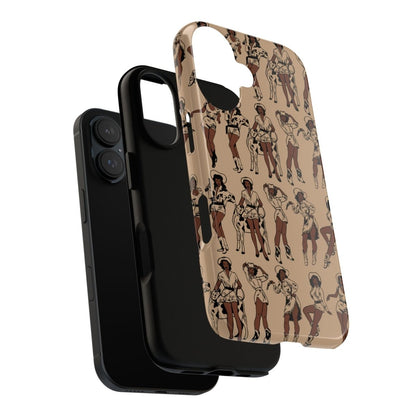 Brown Cowgirls Phone Case - Afrocentric Art by The Trini Gee