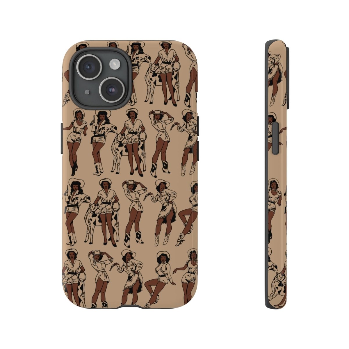 Brown Cowgirls Phone Case - Afrocentric Art by The Trini Gee