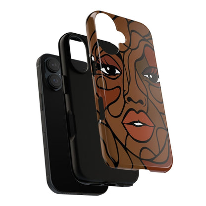 Brown Face Phone Case - Afrocentric Art by The Trini Gee