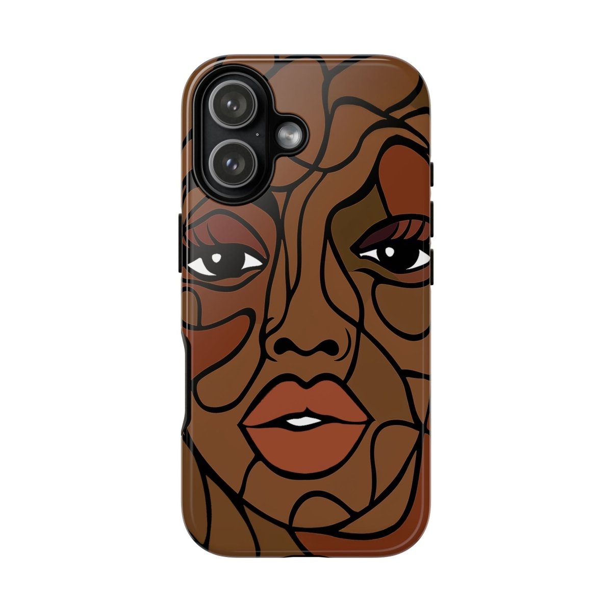 Brown Face Phone Case - Afrocentric Art by The Trini Gee