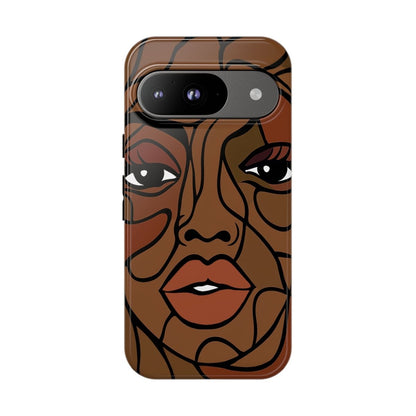 Brown Face Phone Case - Afrocentric Art by The Trini Gee