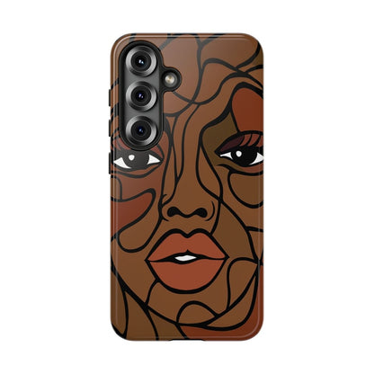 Brown Face Phone Case - Afrocentric Art by The Trini Gee
