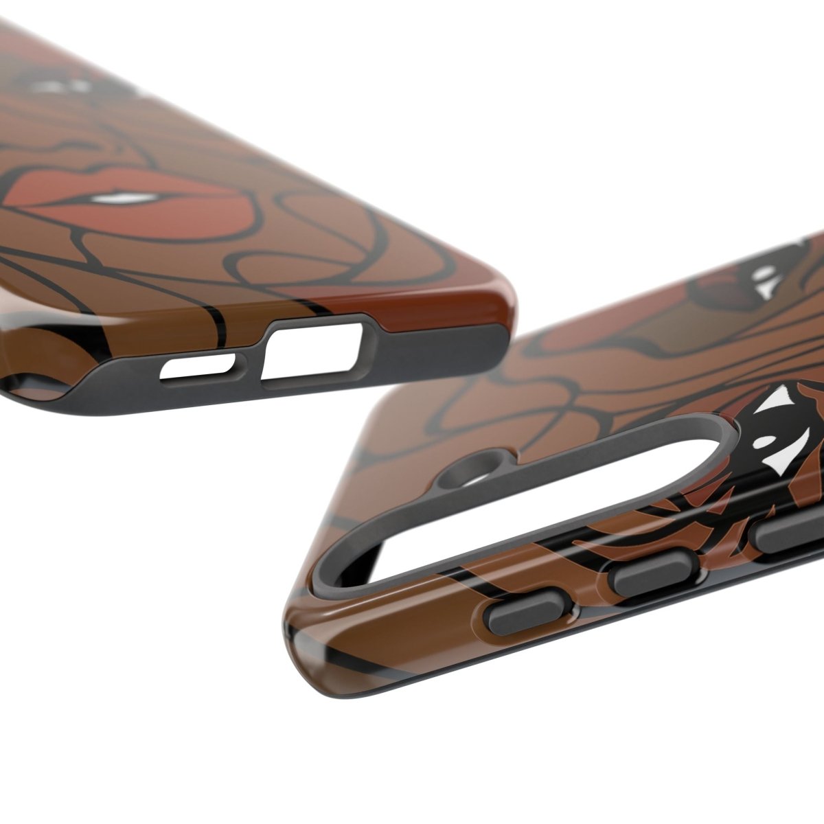 Brown Face Phone Case - Afrocentric Art by The Trini Gee