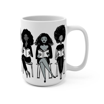 Brown Girls Reading Mug - Afrocentric Art by The Trini Gee