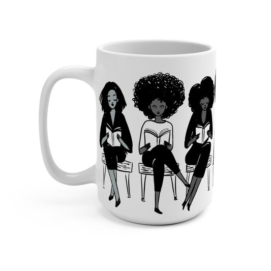 Brown Girls Reading Mug - Afrocentric Art by The Trini Gee