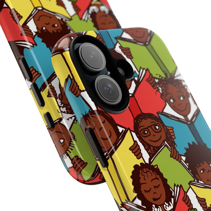 Brown Kids Read Phone Case - Afrocentric Art by The Trini Gee
