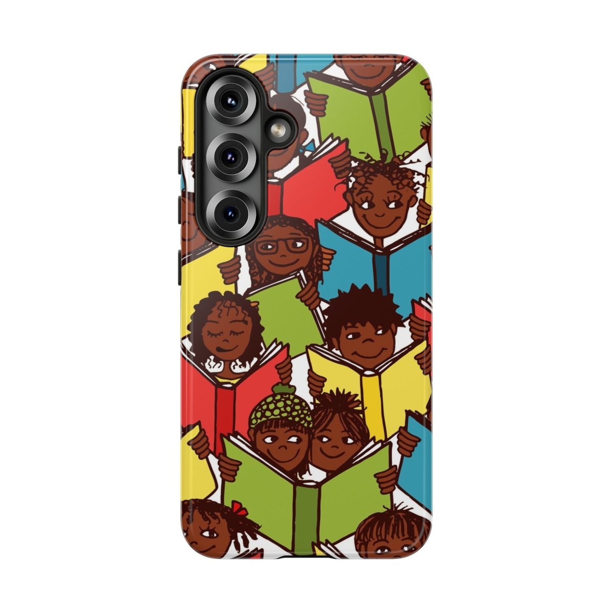 Brown Kids Read Phone Case - Afrocentric Art by The Trini Gee