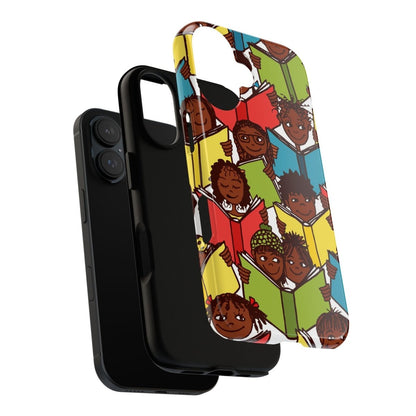 Brown Kids Read Phone Case - Afrocentric Art by The Trini Gee