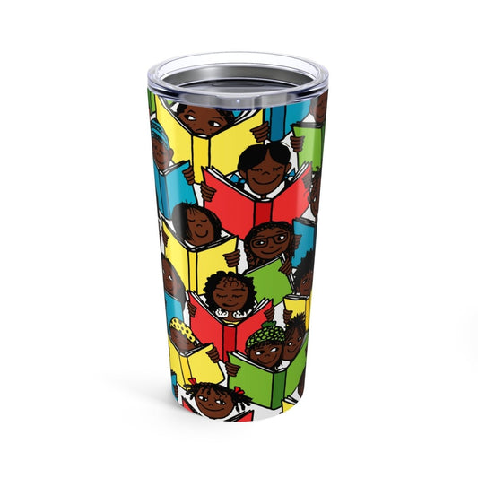 Brown Kids Reading 20oz Tumbler - The Trini Gee