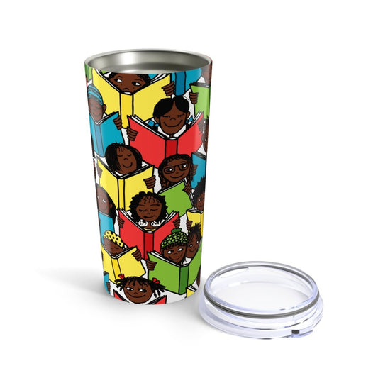 Brown Kids Reading 20oz Tumbler - The Trini Gee