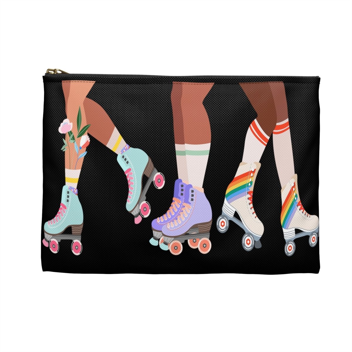 Brown Legs & Roller Skates Pouch - Afrocentric Art by The Trini Gee