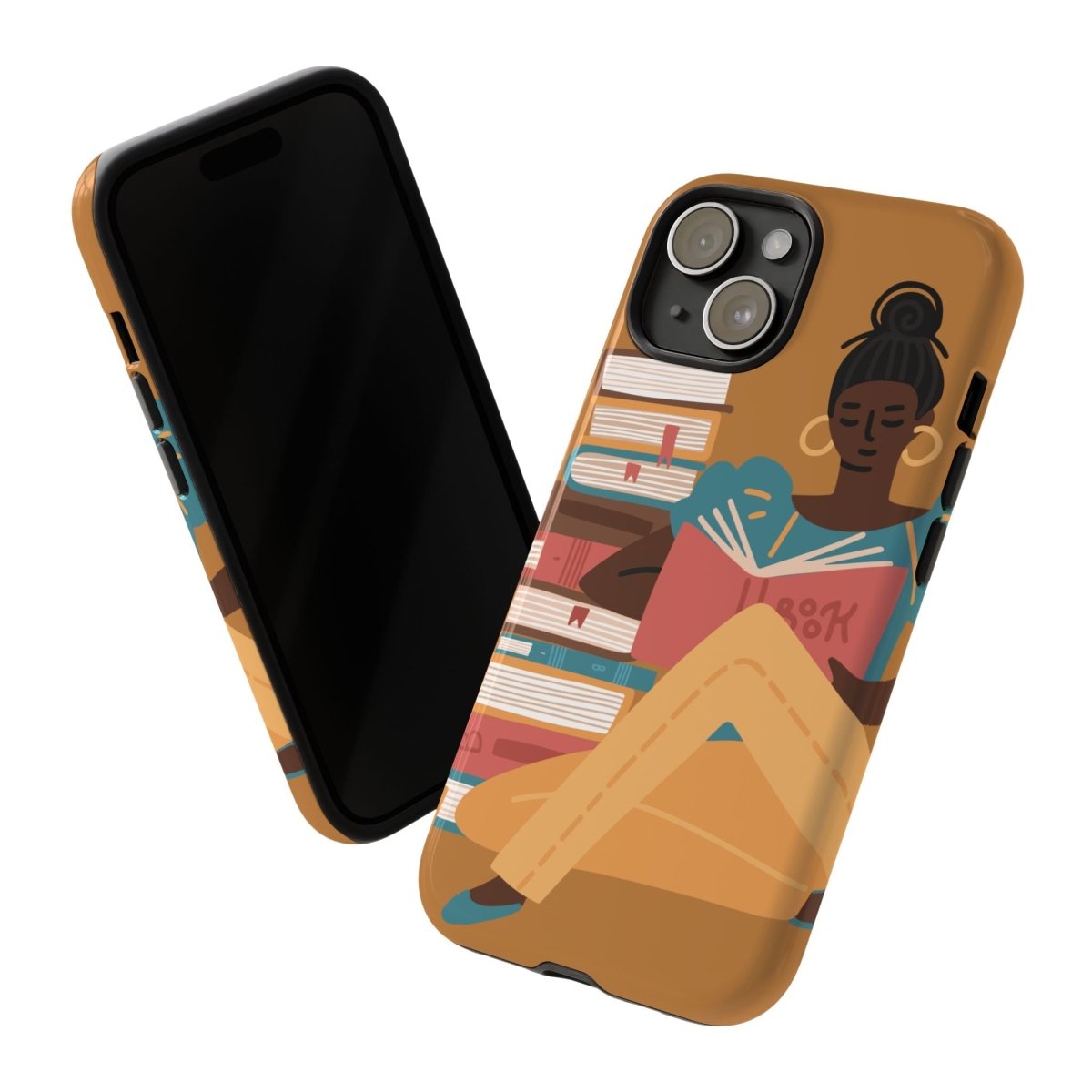 Brown Reader Phone Case - Afrocentric Art by The Trini Gee