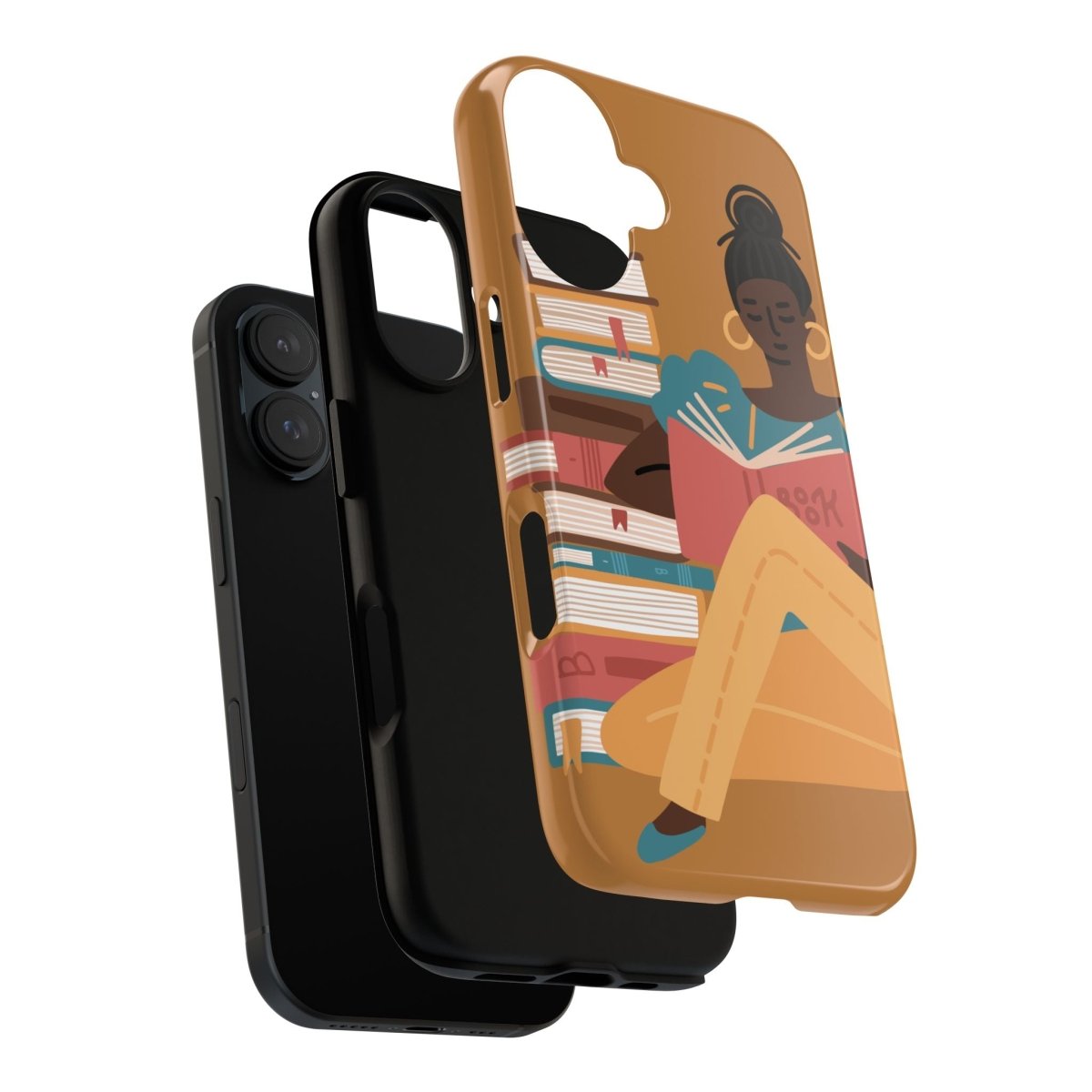 Brown Reader Phone Case - Afrocentric Art by The Trini Gee