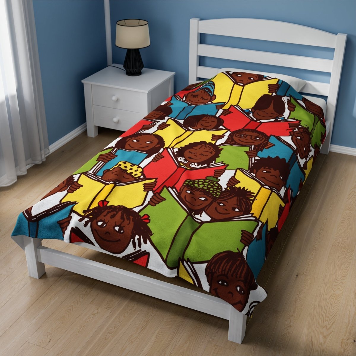 Brown Readers Blanket - Afrocentric Art by The Trini Gee