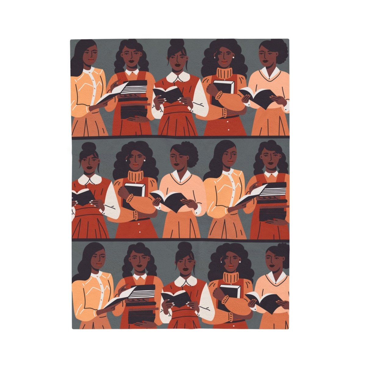 Brown Readers Blanket - Afrocentric Art by The Trini Gee