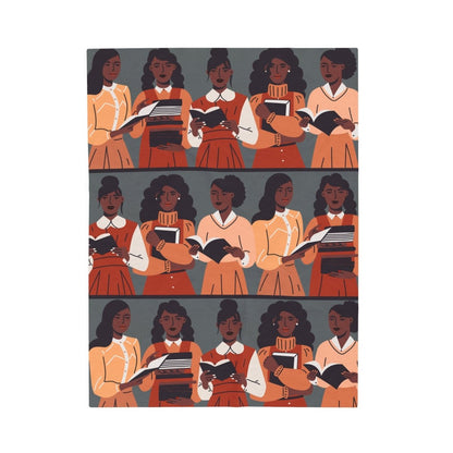 Brown Readers Blanket - Afrocentric Art by The Trini Gee