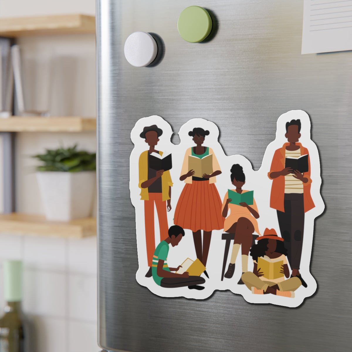 Brown Readers Magnet - Afrocentric Art by The Trini Gee