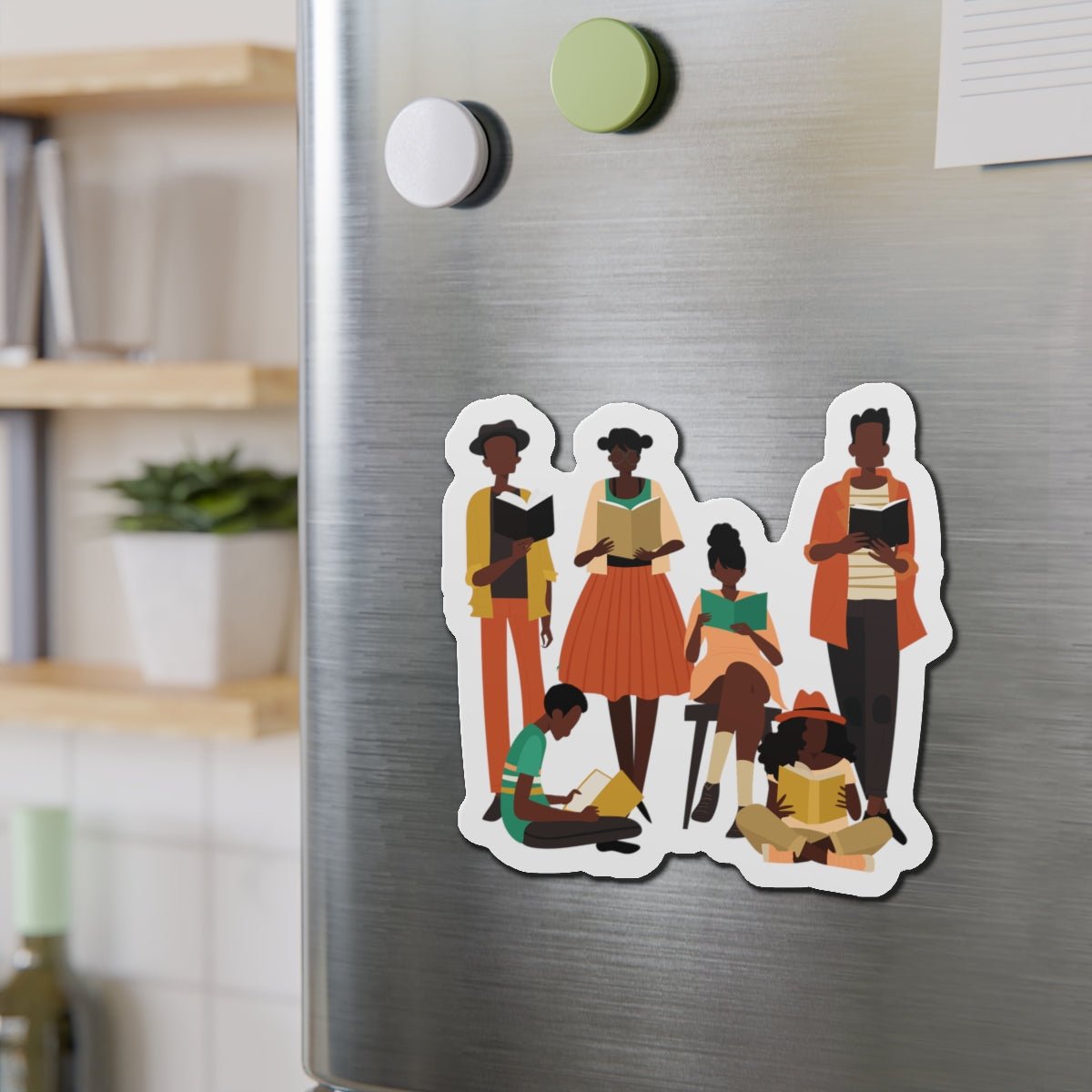 Brown Readers Magnet - Afrocentric Art by The Trini Gee