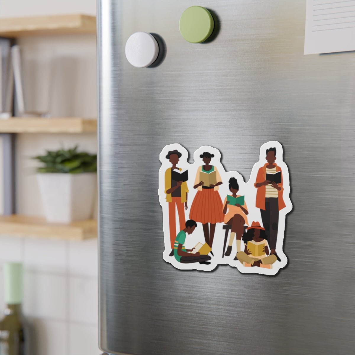 Brown Readers Magnet - Afrocentric Art by The Trini Gee