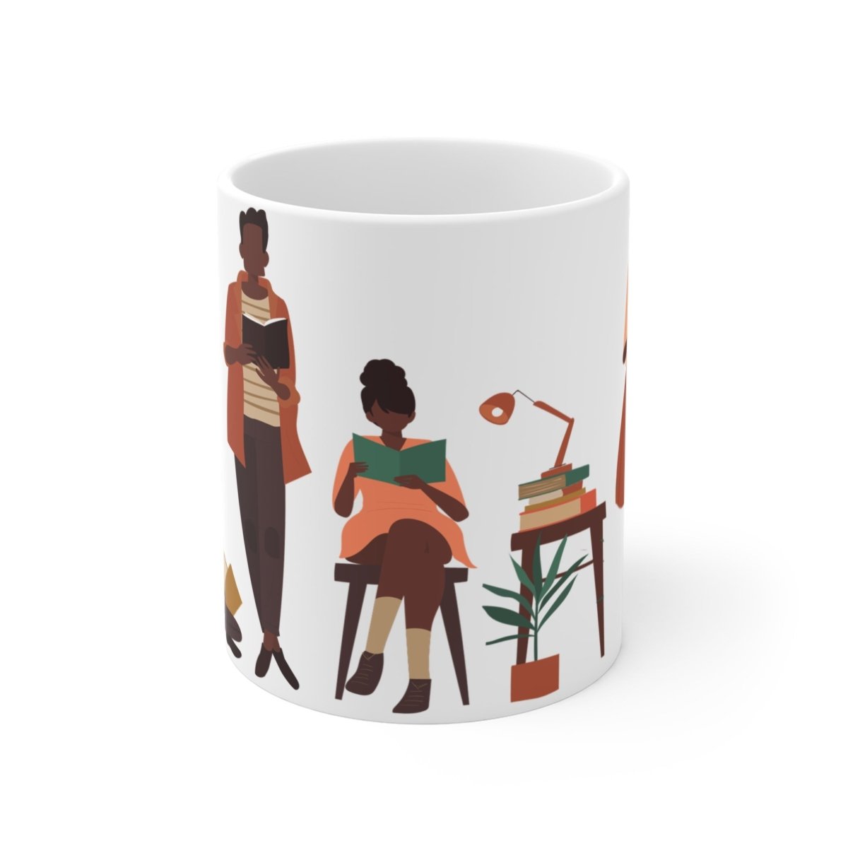 Brown Readers Mug - Afrocentric Art by The Trini Gee