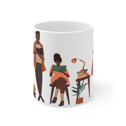 Brown Readers Mug - Afrocentric Art by The Trini Gee