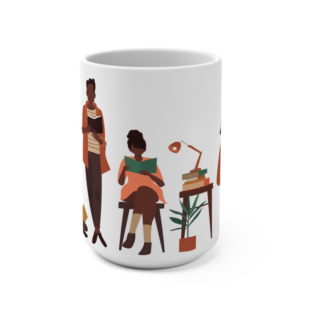 Brown Readers Mug - Afrocentric Art by The Trini Gee