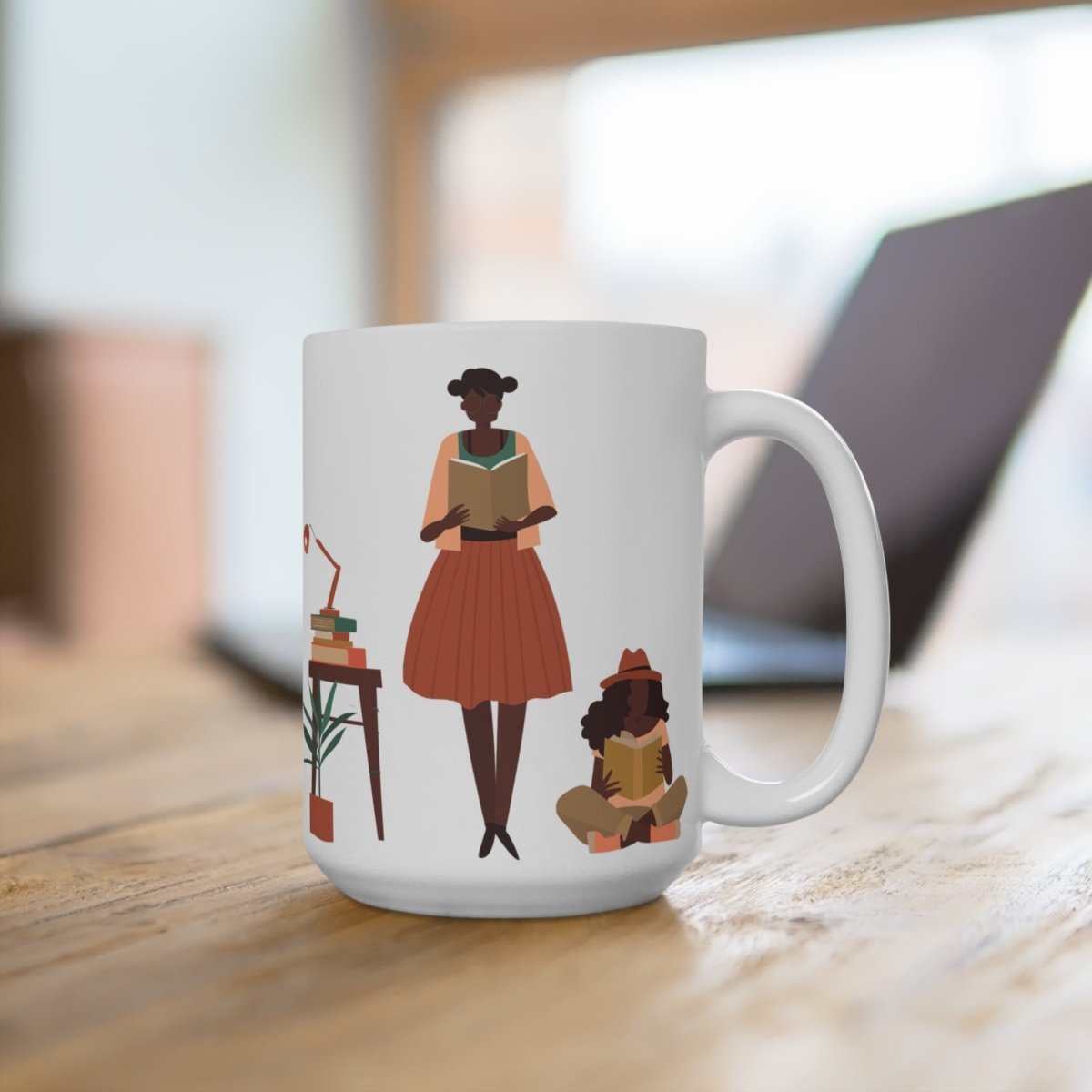 Brown Readers Mug - Afrocentric Art by The Trini Gee