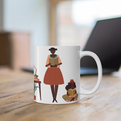 Brown Readers Mug - Afrocentric Art by The Trini Gee